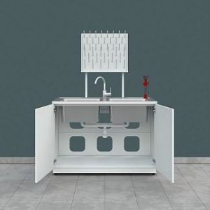 МОЙКИ ЛАБОРАТОРНЫЕ МЕТАЛЛИЧЕСКИЕ ЛК-1500 СМС-Г (2 раковины, 1 смеситель)
