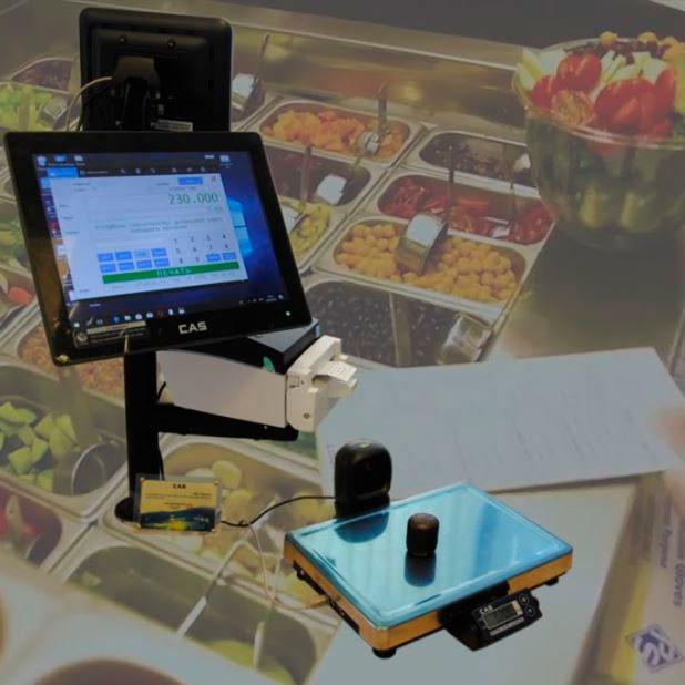 Торговые весы CAS POS HORECA (макс. предел 6 кг., дискретность. 2г.)