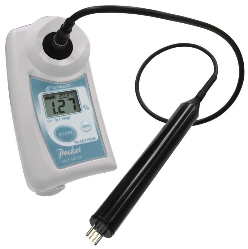 Солемер с выносным датчиком Atago PAL-SALT PROBE (концентрация соли: 0.0-7%)