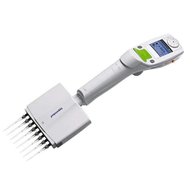 Многоканальная пипетка Eppendorf Xplorer plus объем 50 – 1 200 мкл, 8 каналов, зеленый
