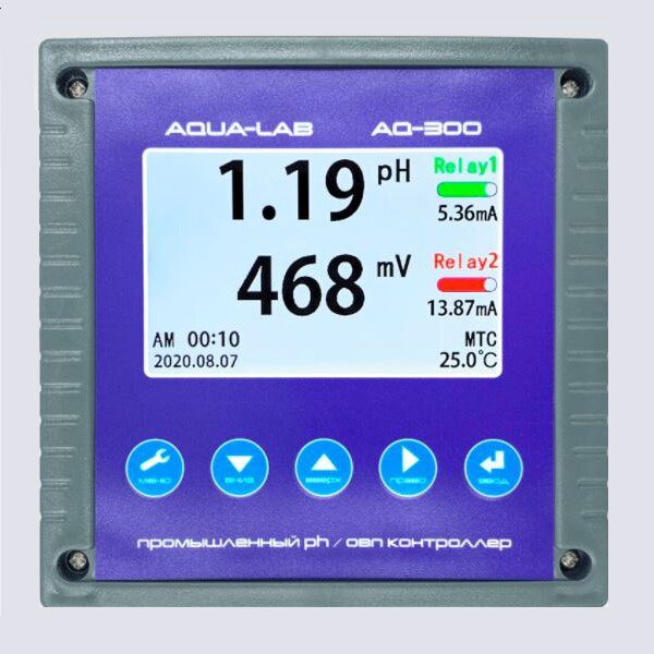 AQUA-LAB AQ-300 промышленный pH, ОВП метр контроллер 4-20mA (без электродов)