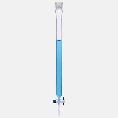 Хроматографическая колонка ISOLAB, Ø 30 x 600 мм, без фритты, NS29/32, PTFE кран, стекло