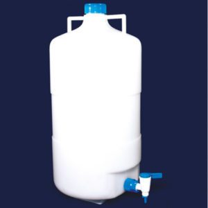 Бутыль ISOLAB 10 л, с винтовой крышкой, ручками и краном, PP