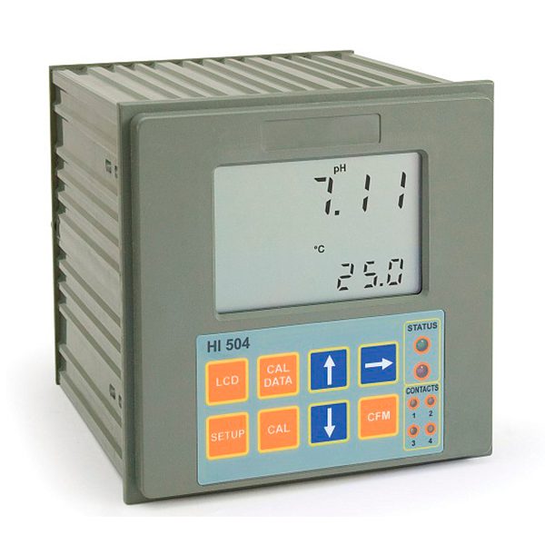 HI504 Цифровой контроллер pH/ОВП, Tele-Control ™ и Sensor Check ™ функции