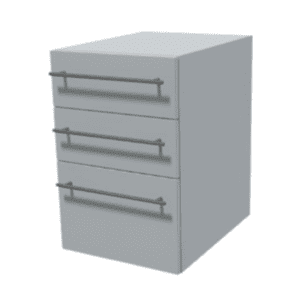 Тумба навесная с 3 ящиками меламин SPVLAB ТЯ3 50.50.45