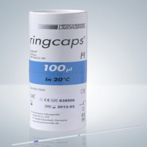 Одноразовые капиллярные пипетки Ringcaps Hirschmann, 100 мкл